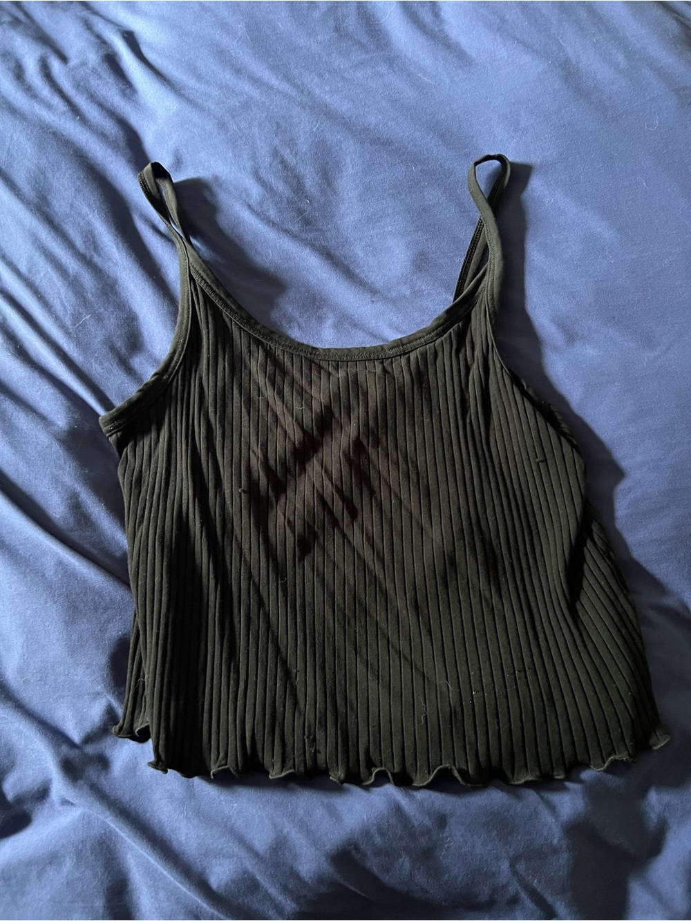 Old Navy Black Ribbed Spaghetti Strap Tank
